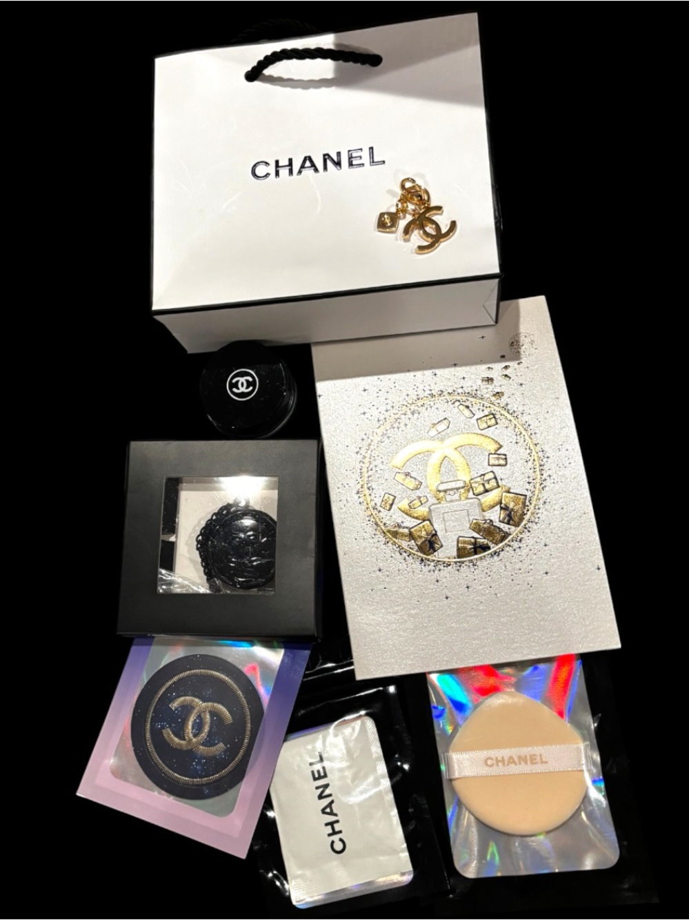 Chanel Beauty Bundle - 2 charms , & all as shown